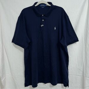 Polo Ralph Lauren Mens Navy Blue Classic Fit Polo Shirt, Size XL
